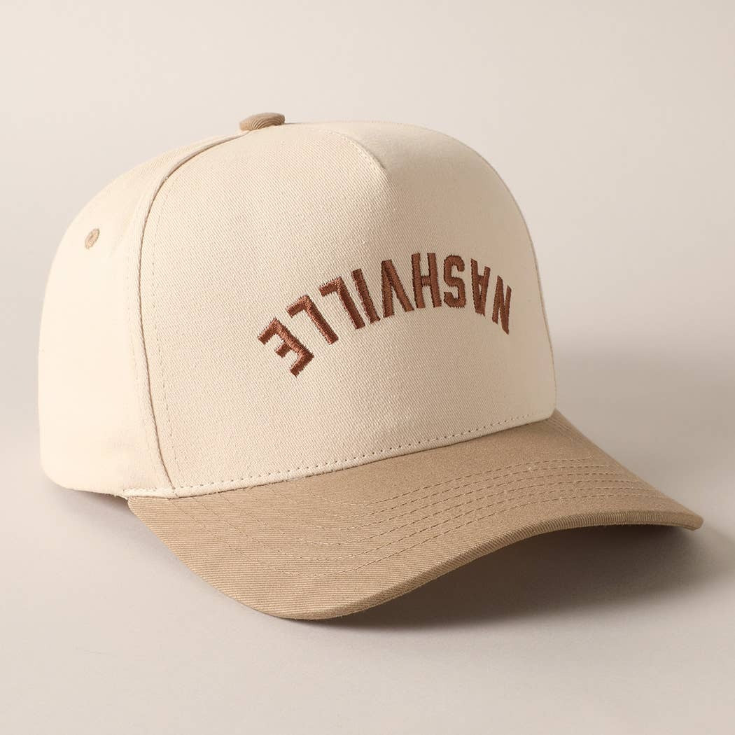NASHVILLE UPSIDE DOWN TRUCKER HAT
