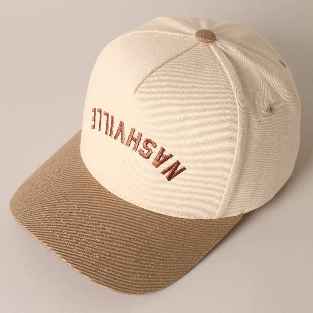 NASHVILLE UPSIDE DOWN TRUCKER HAT