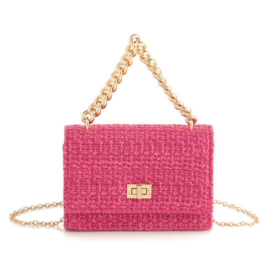 PRETTY IN PINK TEXTURED BAG
