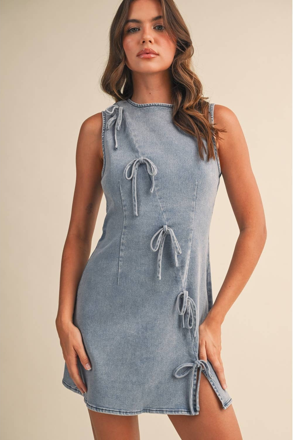 la belle denim dress " Belle " Strapless Denim Dress ( Medium Blue )