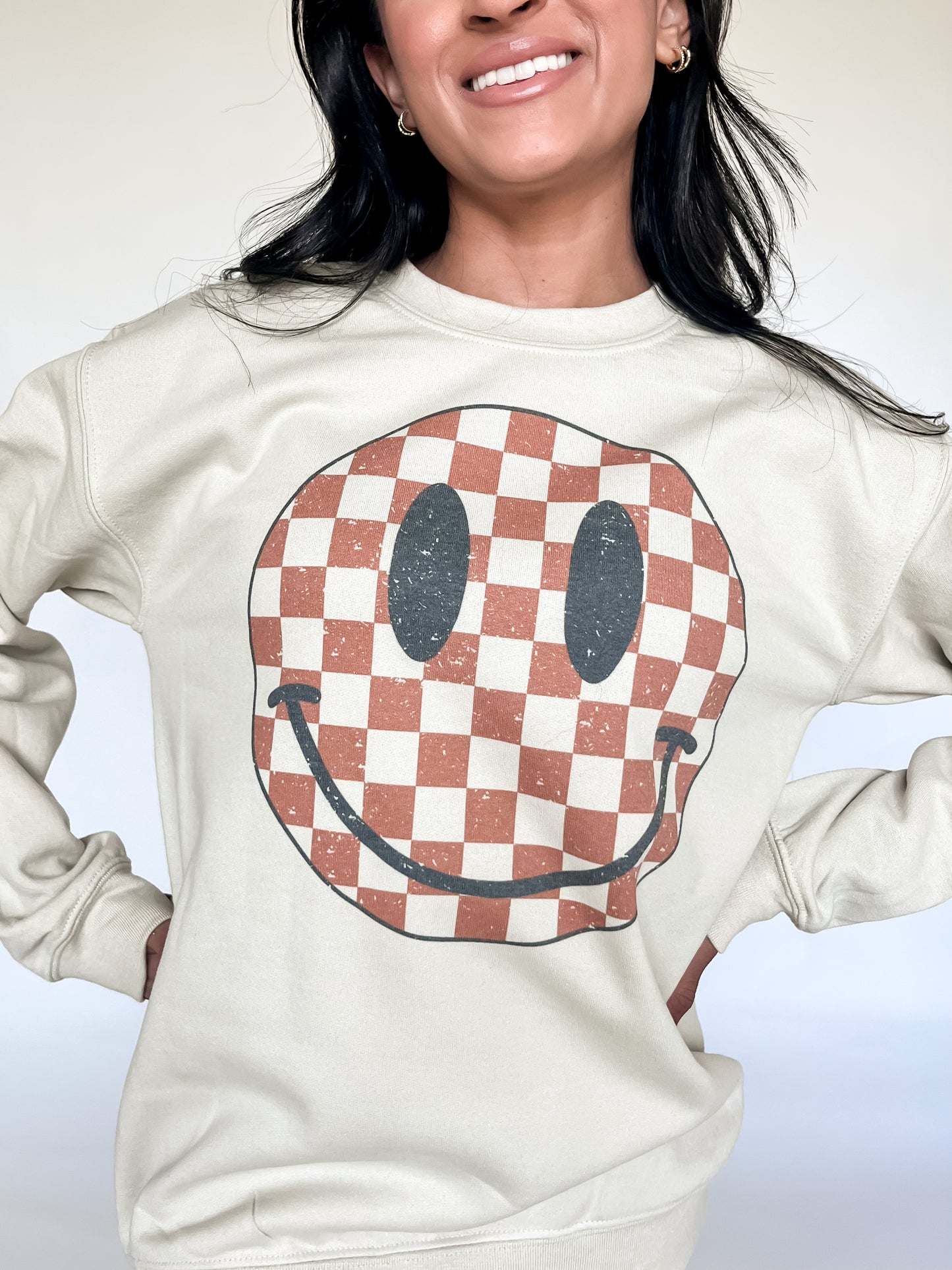 HAPPY CHECK SWEATSHIRT