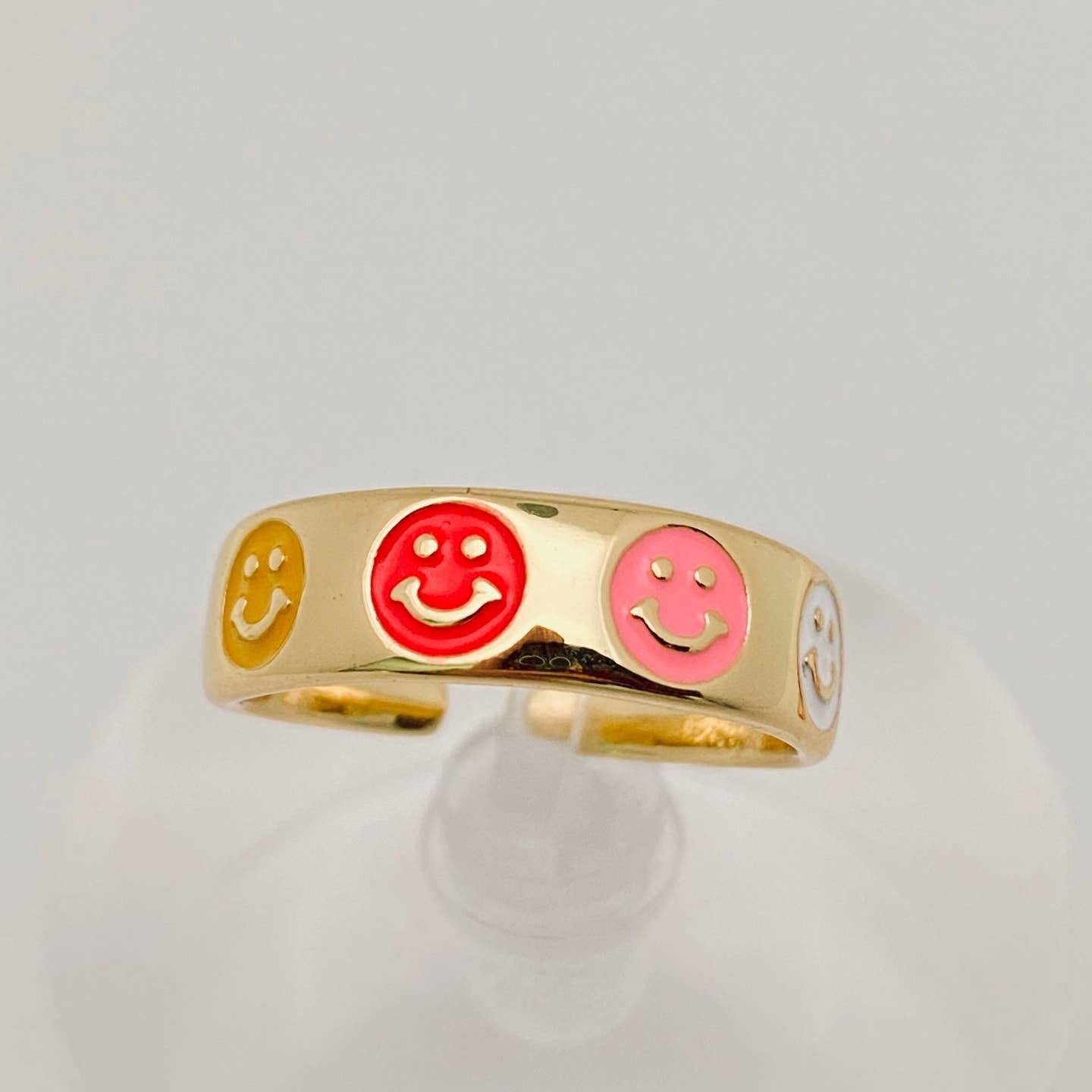 RETRO SMILES ADJUSTABLE RING