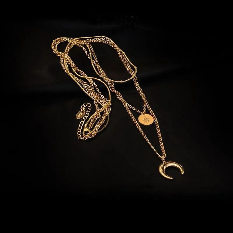 LUNAR ECLIPSE 3 LAYER NECKLACE