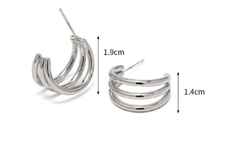 THREE HOOP EARRINGS