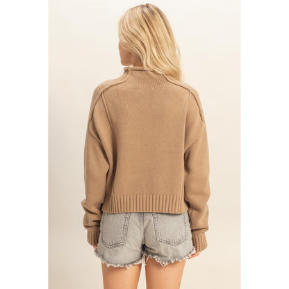 OATMILK LATTE CROPPED SWEATER