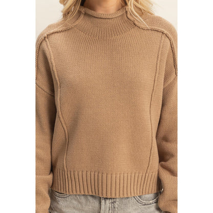 OATMILK LATTE CROPPED SWEATER