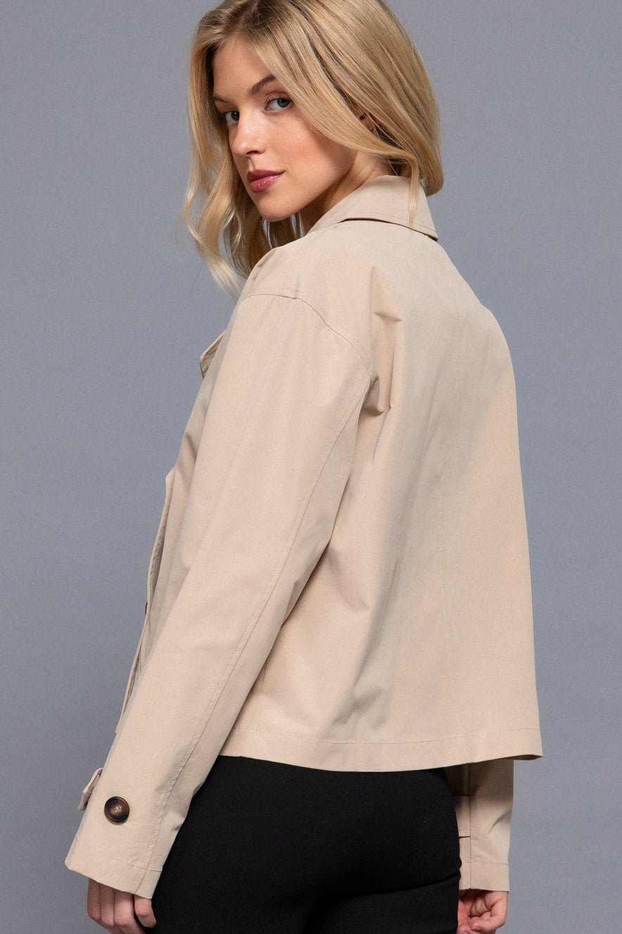 CROPPED MODERN TRENCH