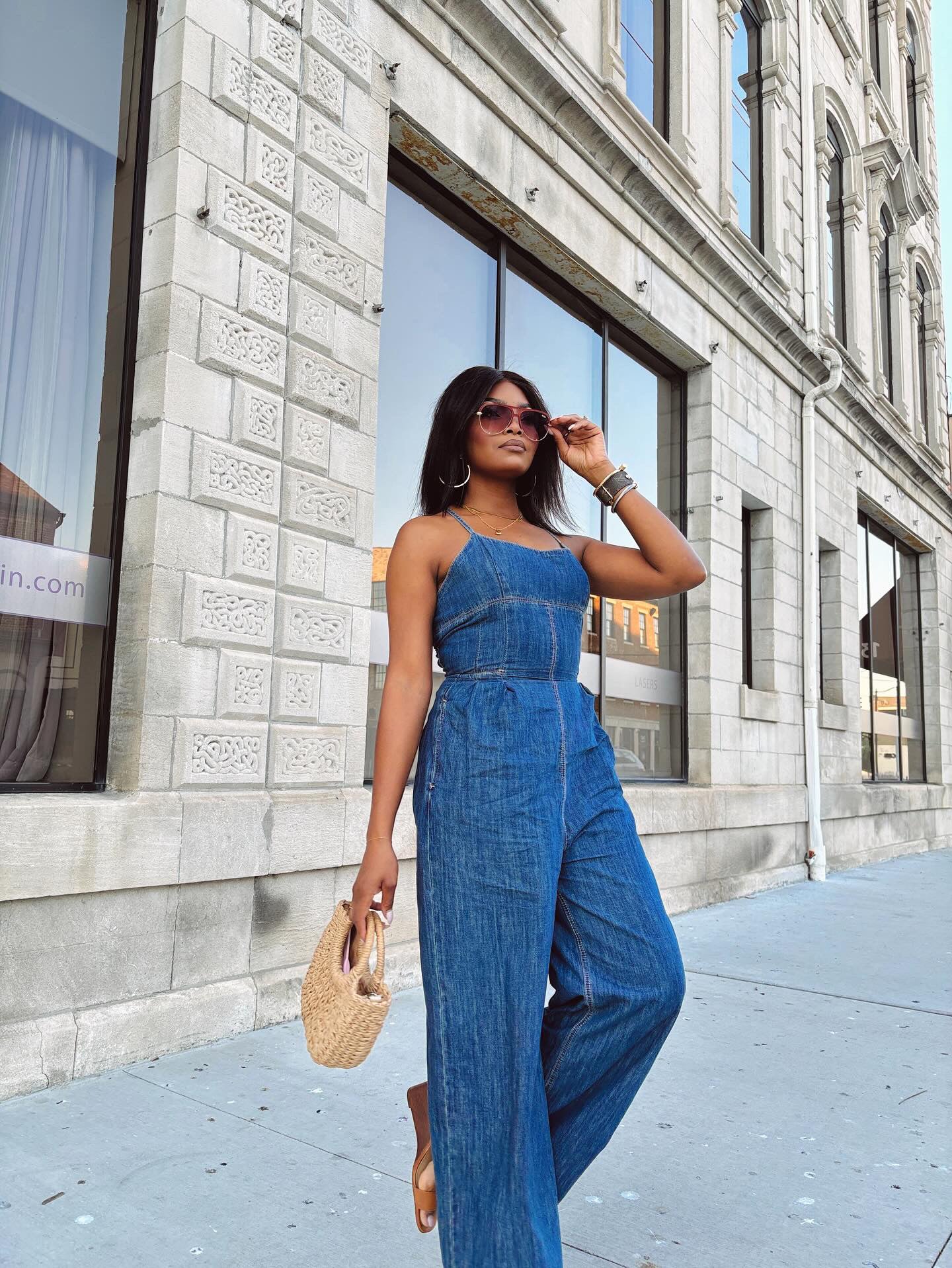 ON TREND DENIM JUMPSUIT