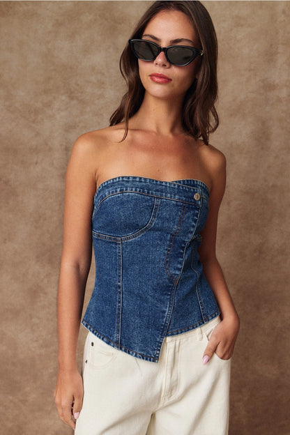 DOWNTOWN DENIM TUBE TOP