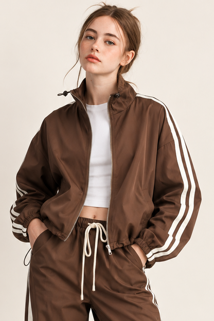 MOCHA MOTION WINDBREAKER JACKET
