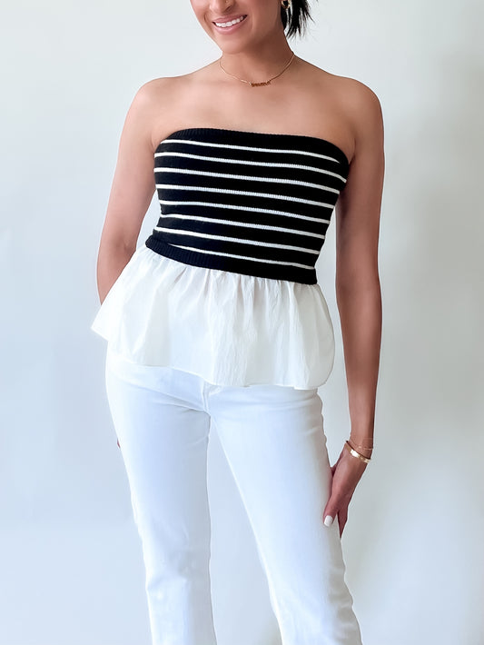 FEELING FLIRTY PEPLUM TOP