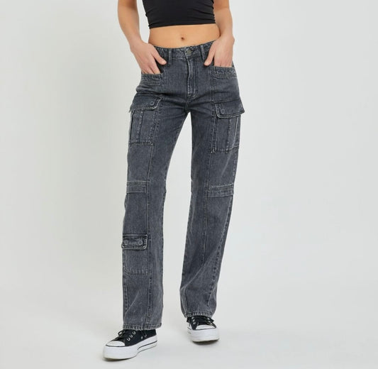 TRACEY CARGO STRAIGHT JEANS