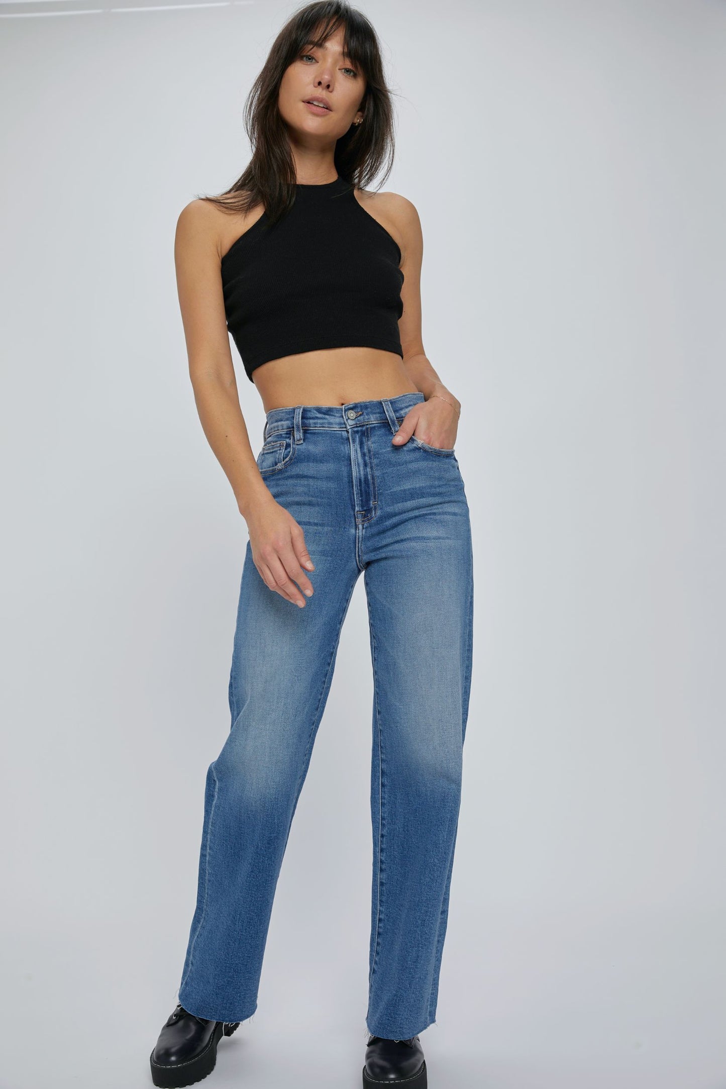 LOGAN DAD JEANS DARK WASH