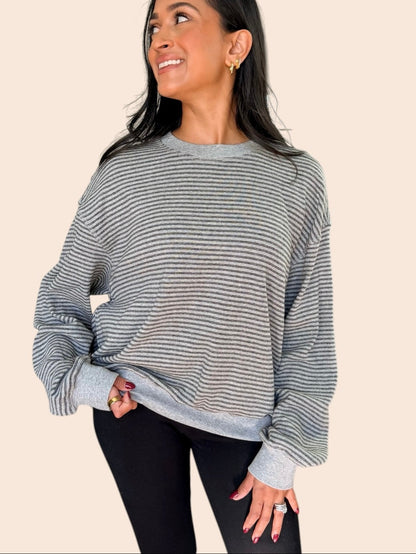 THE MORNING CHILL STRIPED TOP