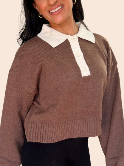 COCOA CLUB COLLAR SWEATER