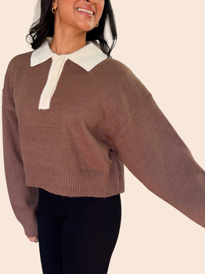 COCOA CLUB COLLAR SWEATER