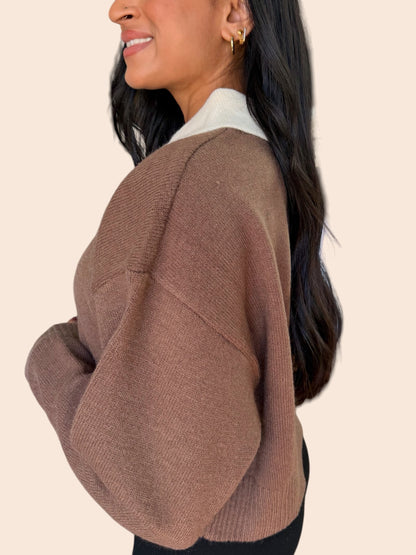 COCOA CLUB COLLAR SWEATER