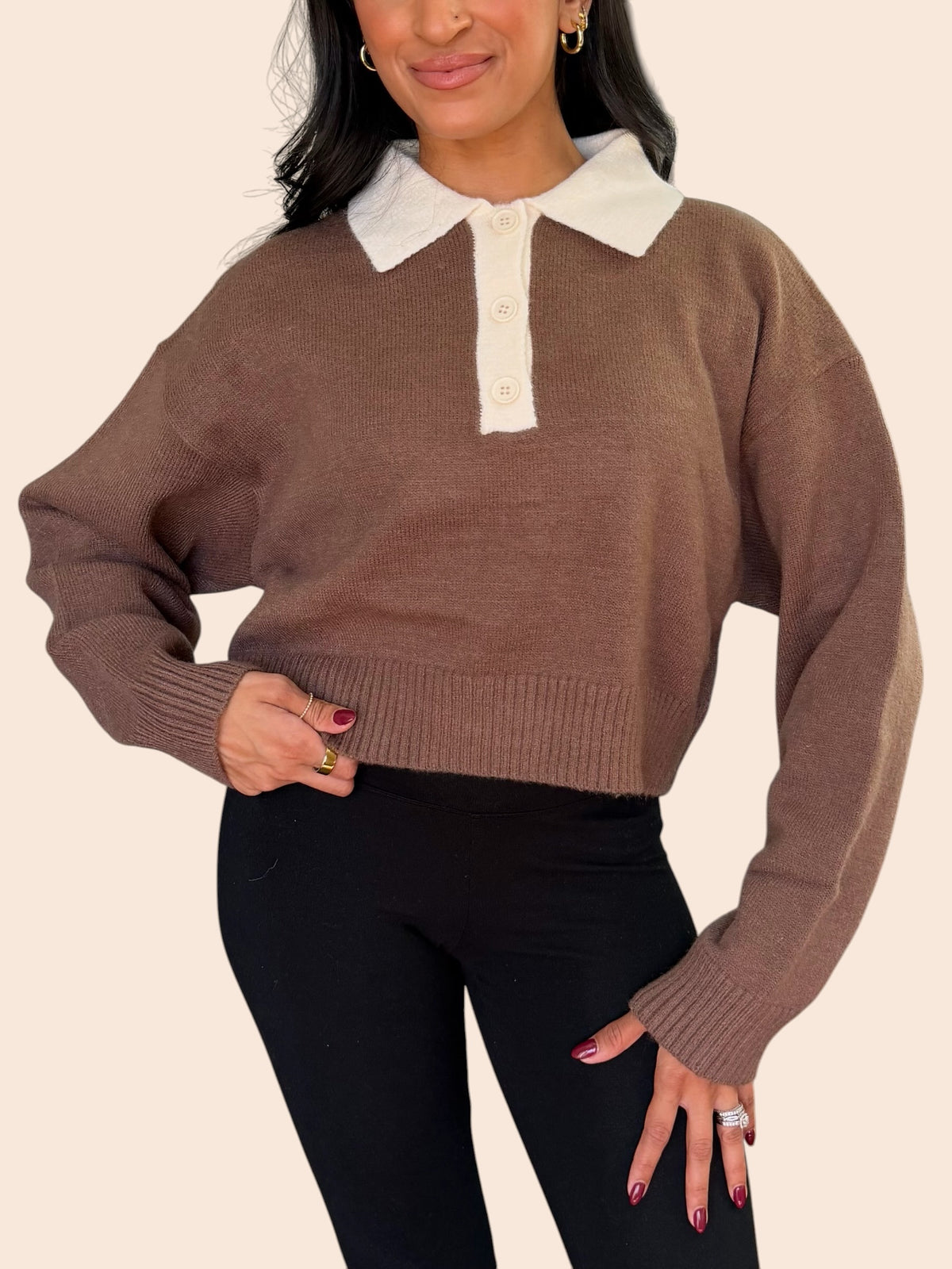 COCOA CLUB COLLAR SWEATER