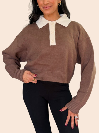 COCOA CLUB COLLAR SWEATER