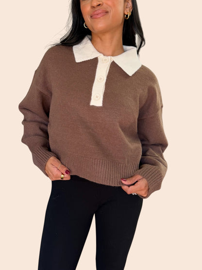 COCOA CLUB COLLAR SWEATER