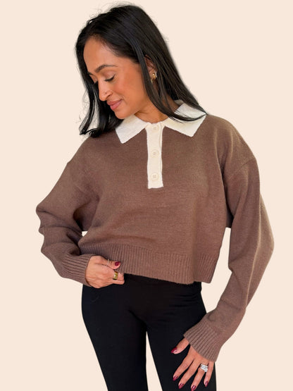 COCOA CLUB COLLAR SWEATER
