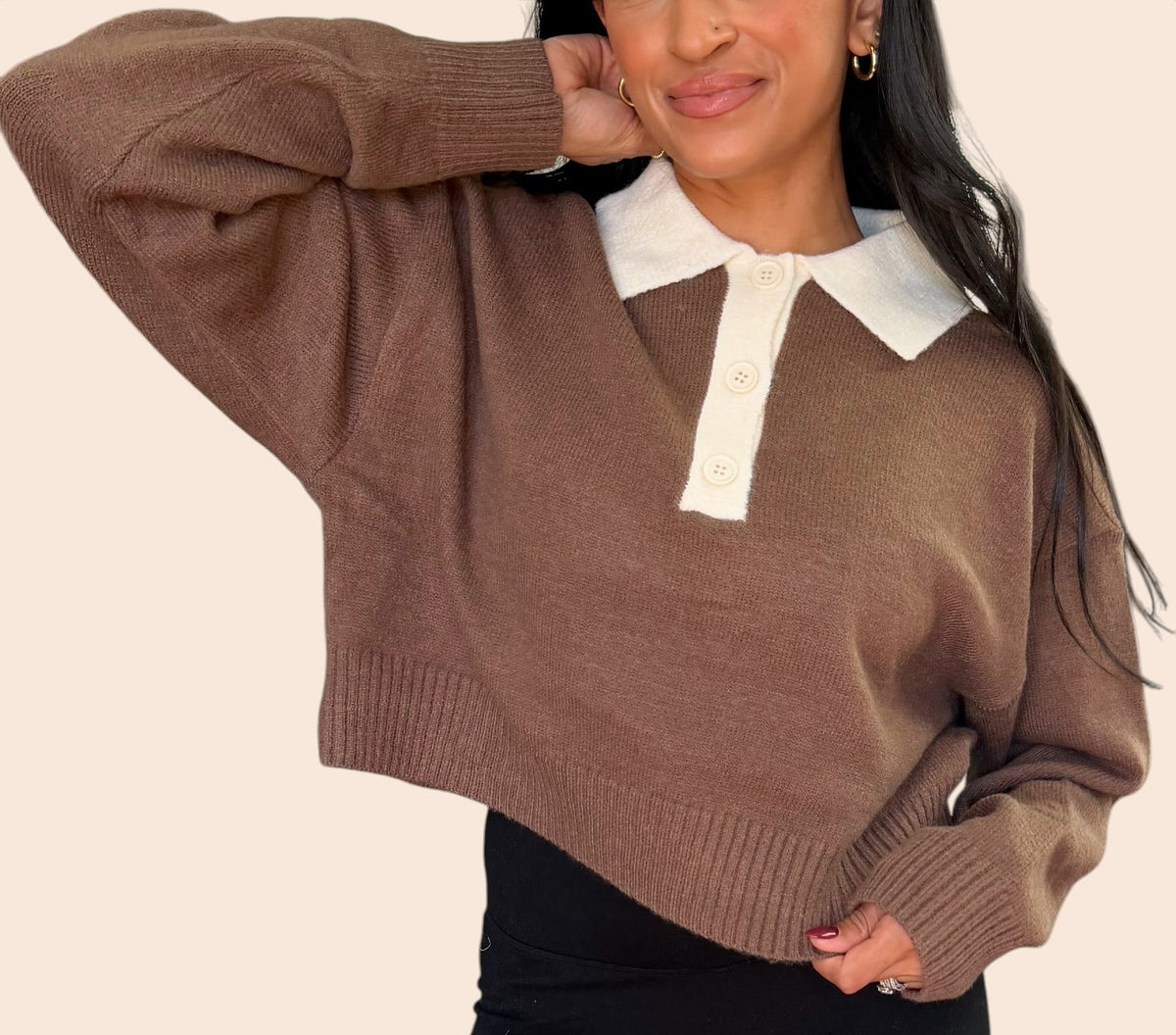 COCOA CLUB COLLAR SWEATER