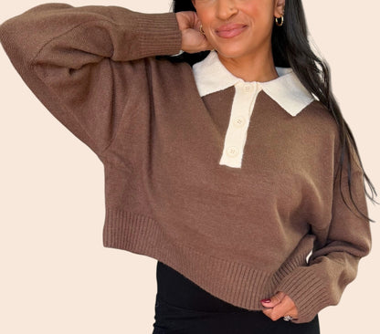 COCOA CLUB COLLAR SWEATER