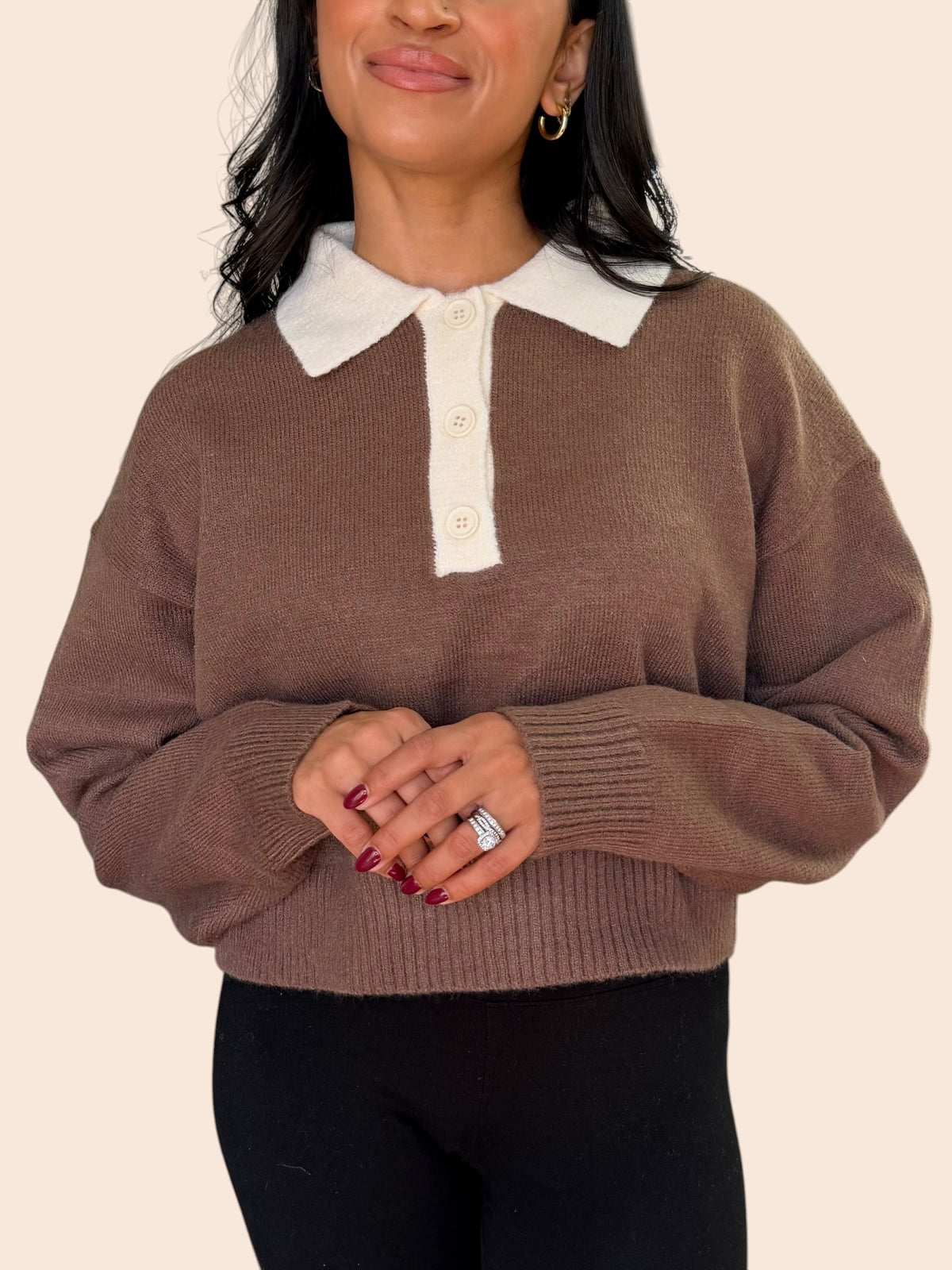 COCOA CLUB COLLAR SWEATER