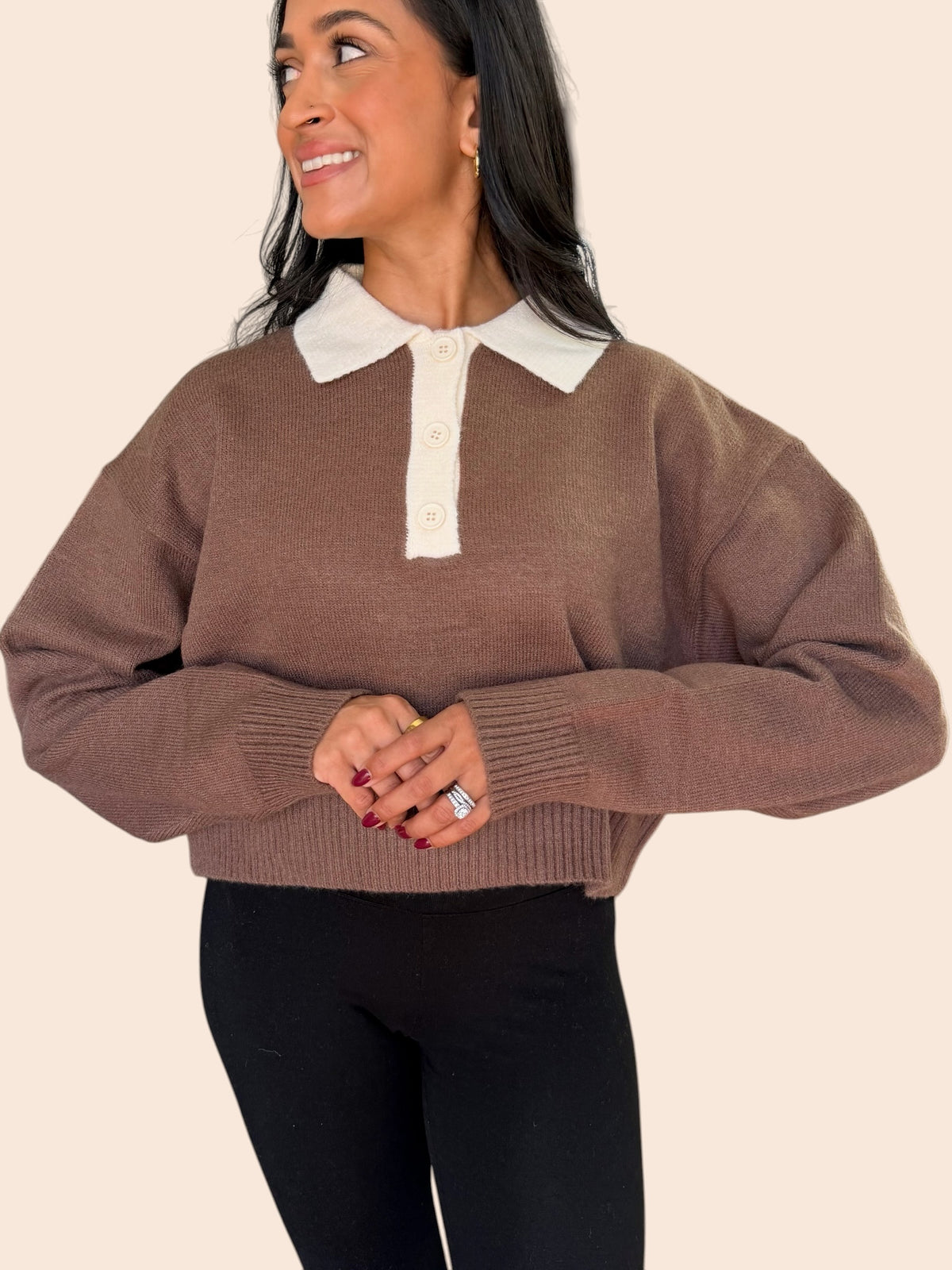 COCOA CLUB COLLAR SWEATER
