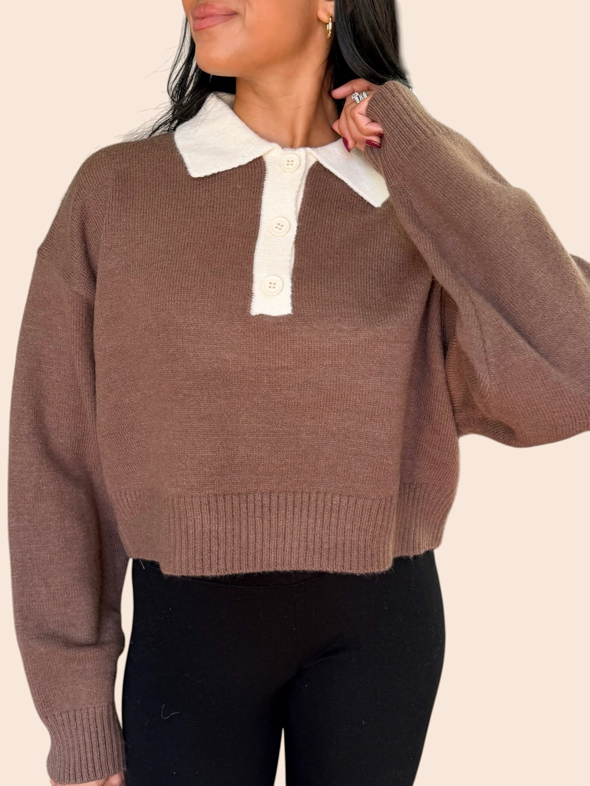 COCOA CLUB COLLAR SWEATER