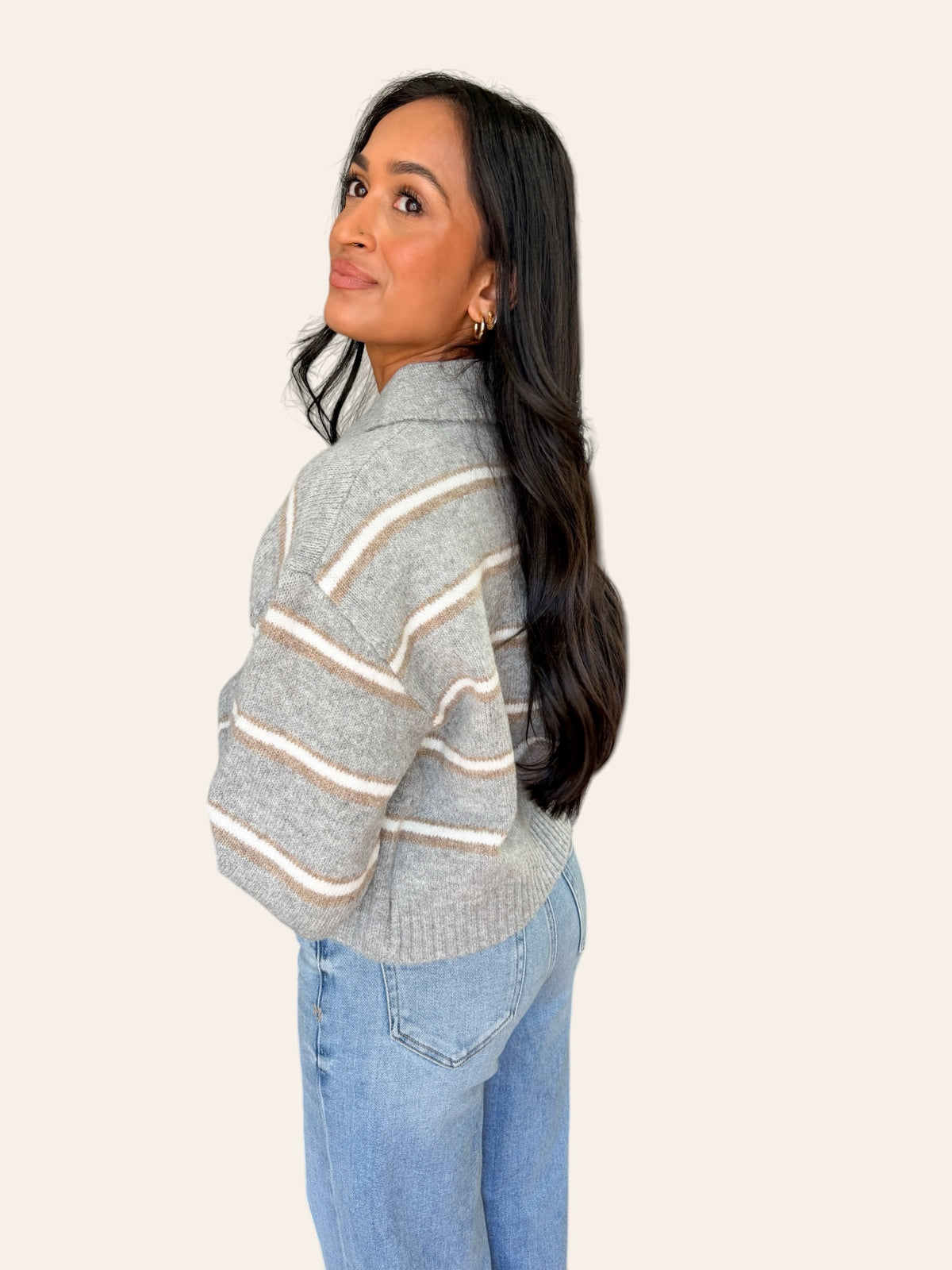 AUTUMN SKIES COLLAR SWEATER