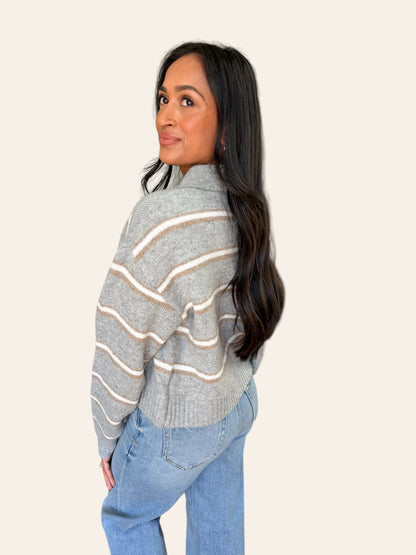 AUTUMN SKIES COLLAR SWEATER