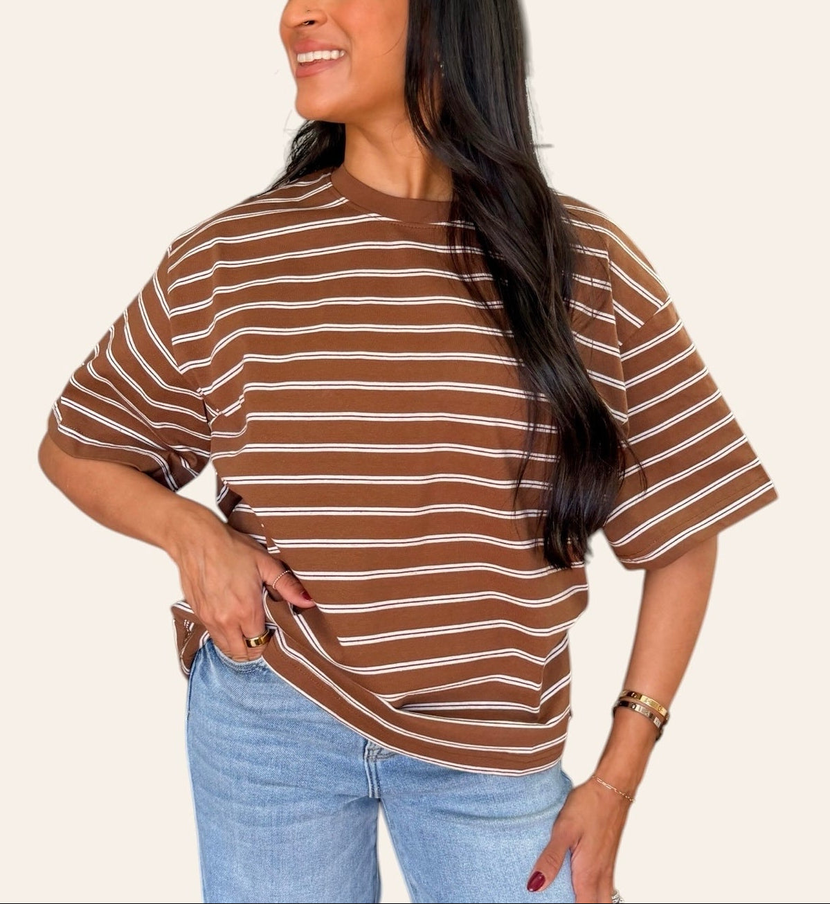 ESPRESSO HOUR STRIPED TEE