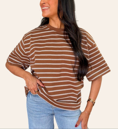 ESPRESSO HOUR STRIPED TEE