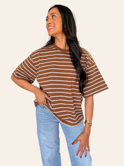 ESPRESSO HOUR STRIPED TEE