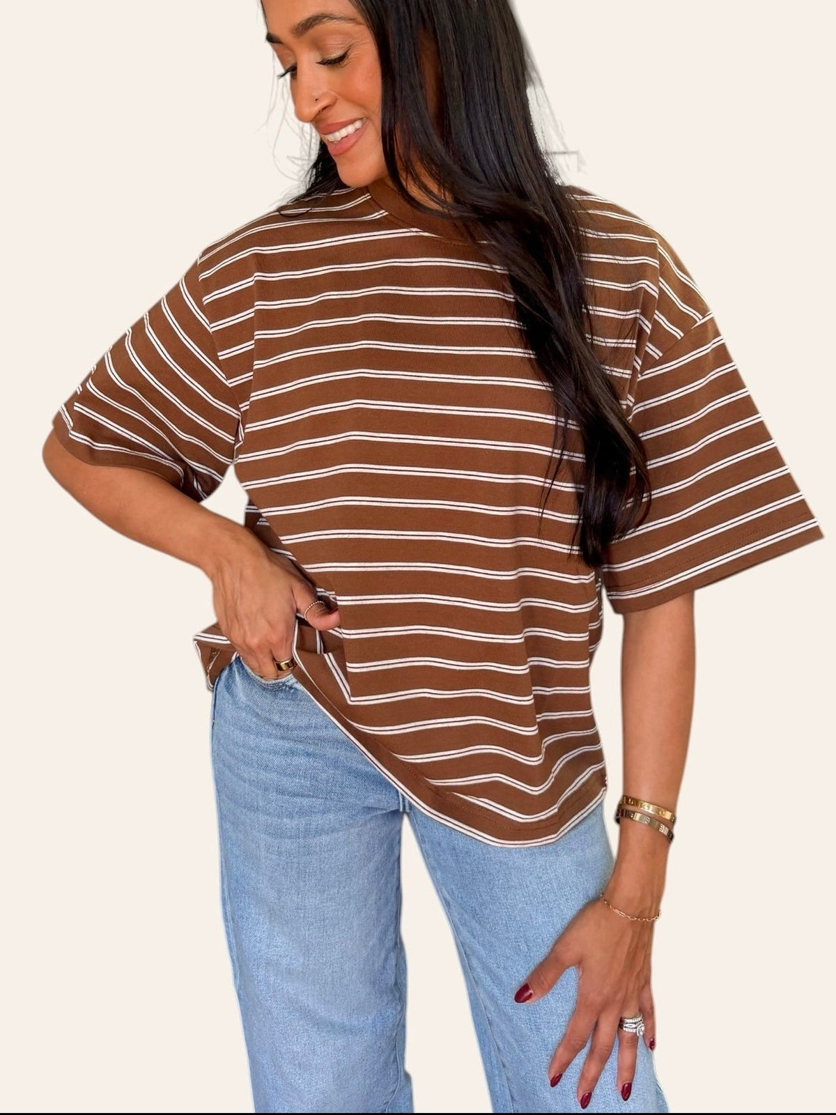 ESPRESSO HOUR STRIPED TEE