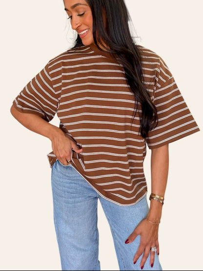 ESPRESSO HOUR STRIPED TEE