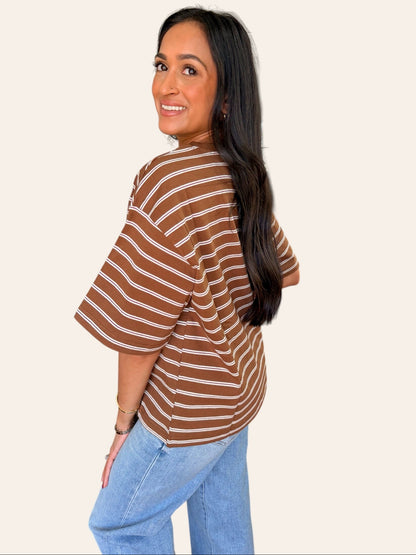 ESPRESSO HOUR STRIPED TEE