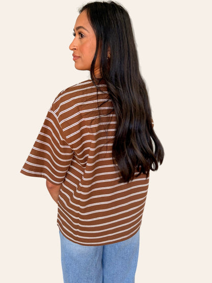 ESPRESSO HOUR STRIPED TEE