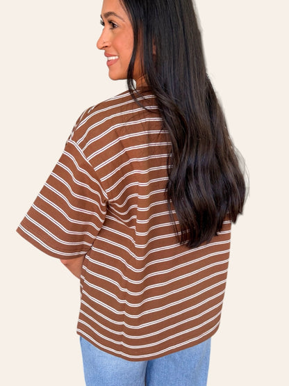 ESPRESSO HOUR STRIPED TEE