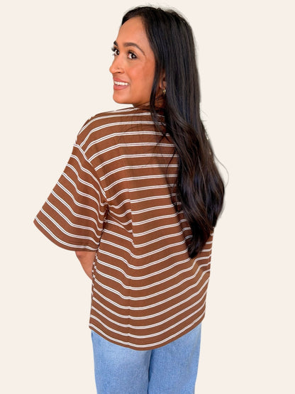 ESPRESSO HOUR STRIPED TEE