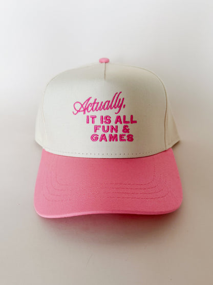 FUN AND GAMES TRUCKER HAT