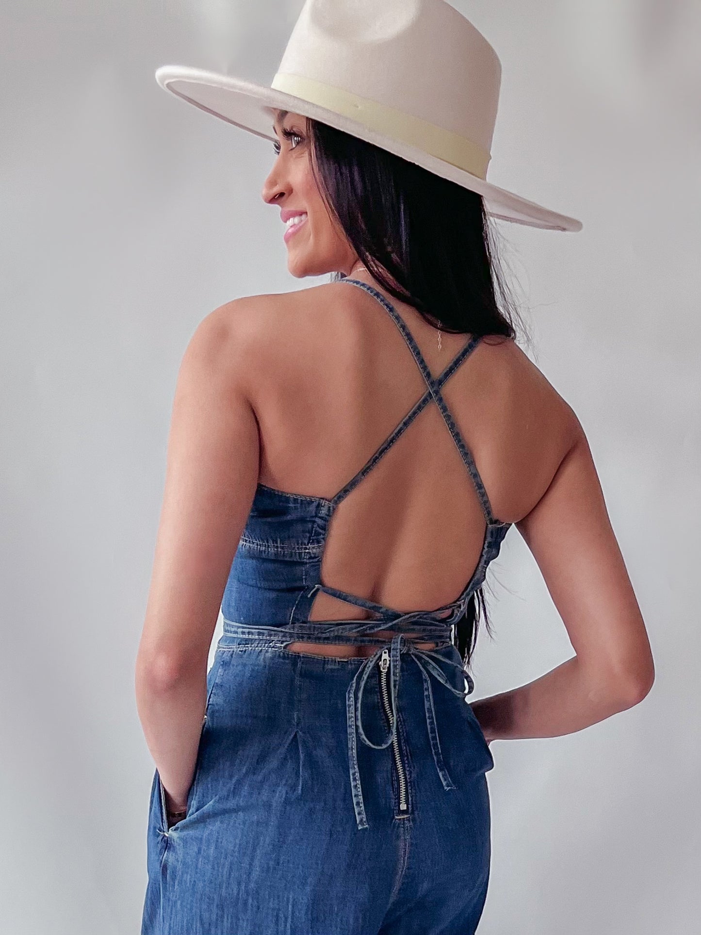 ON TREND DENIM JUMPSUIT