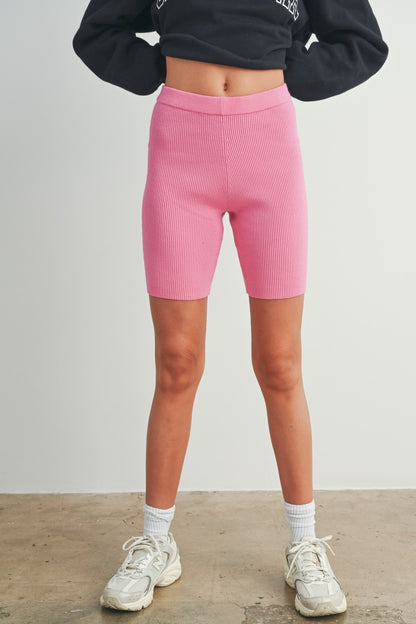 SWEATER SOFT BIKER SHORTS