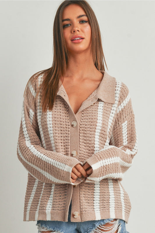 WHISPERING WINDS CHENILLE CARDIGAN