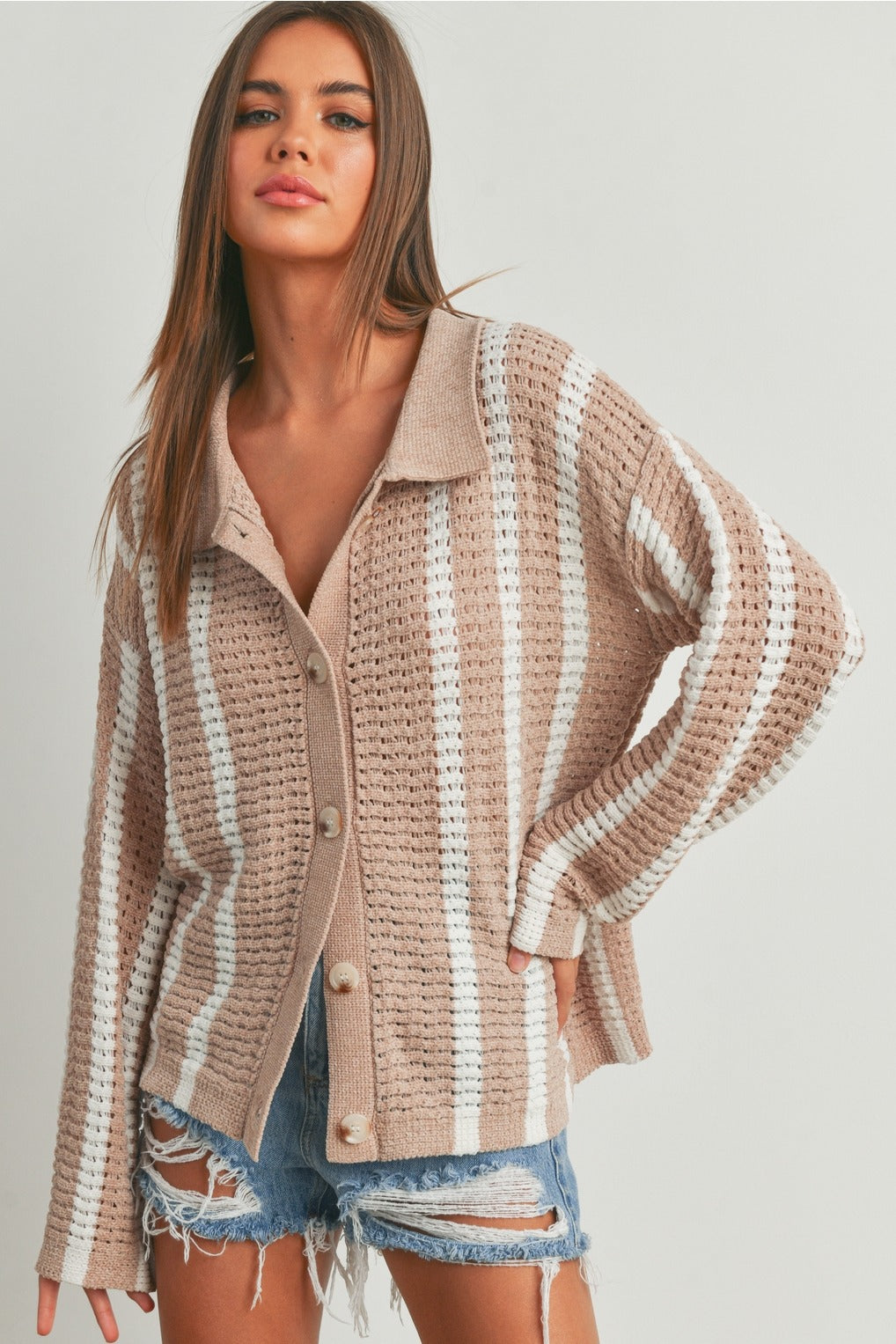 WHISPERING WINDS CHENILLE CARDIGAN