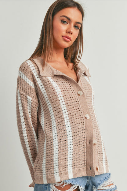 WHISPERING WINDS CHENILLE CARDIGAN