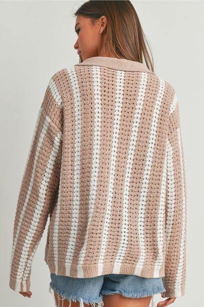 WHISPERING WINDS CHENILLE CARDIGAN