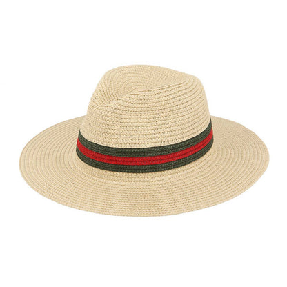 ACCENT STRAW FEDORA HAT