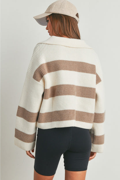 FALL ESCAPE COLLARED SWEATER